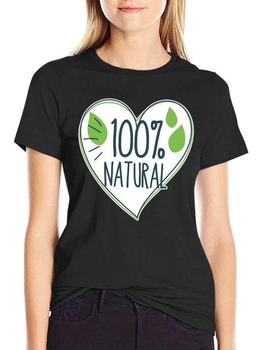 100% Natural Heart T-Shirt - Eco Friendly Organic Cotton Tee