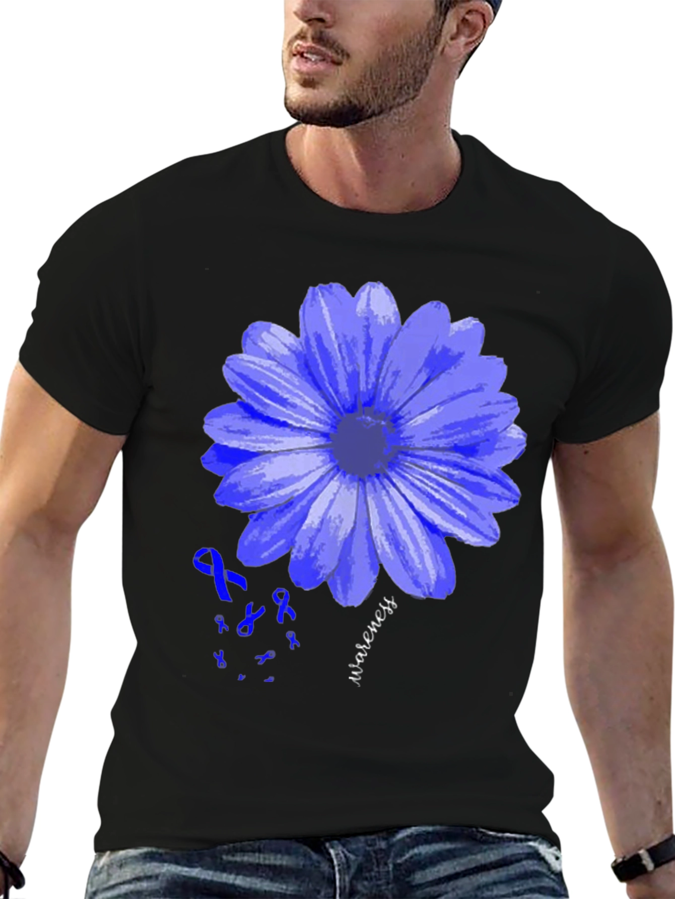 Blue Awareness Flower T-Shirt