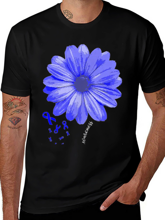Blue Awareness Flower T-Shirt
