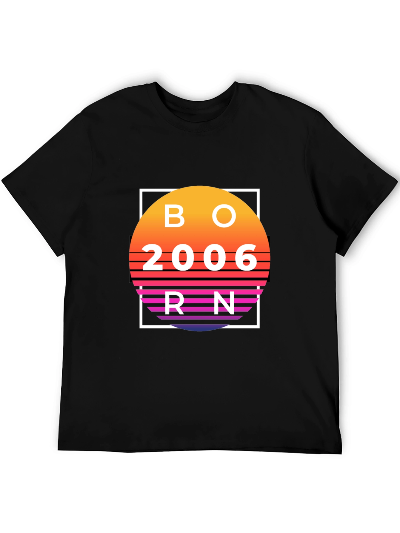 Born in 2006 Retro Sunset T-Shirt