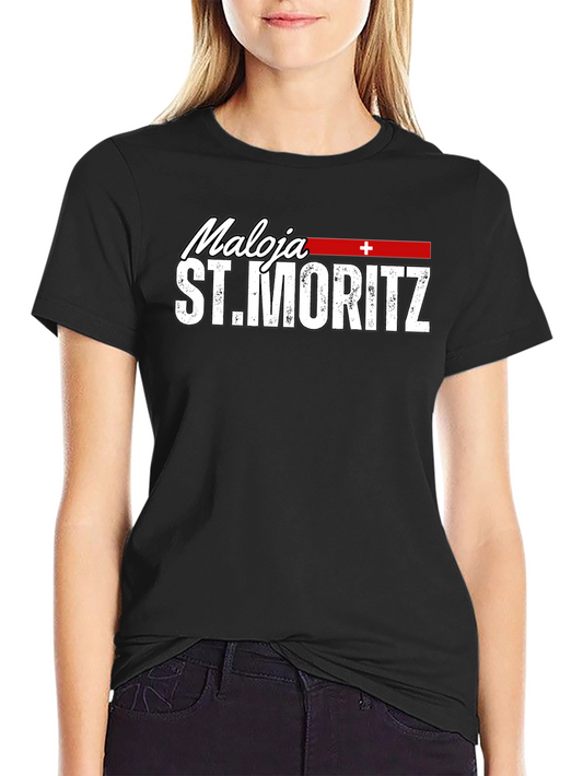Maloja St. Moritz T-Shirt - Black Graphic Tee