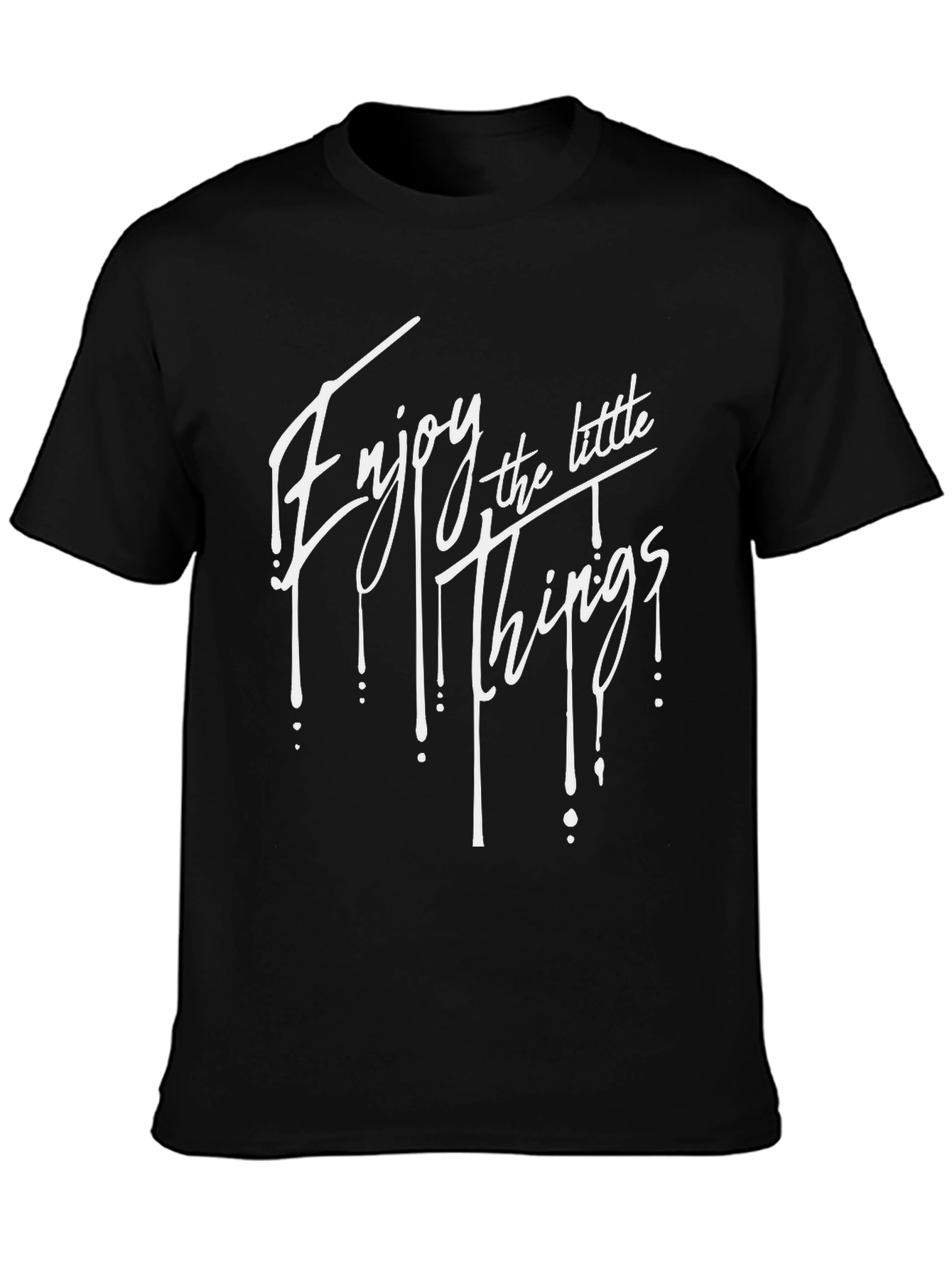 Enjoy the Little Things Black Graphic Tee