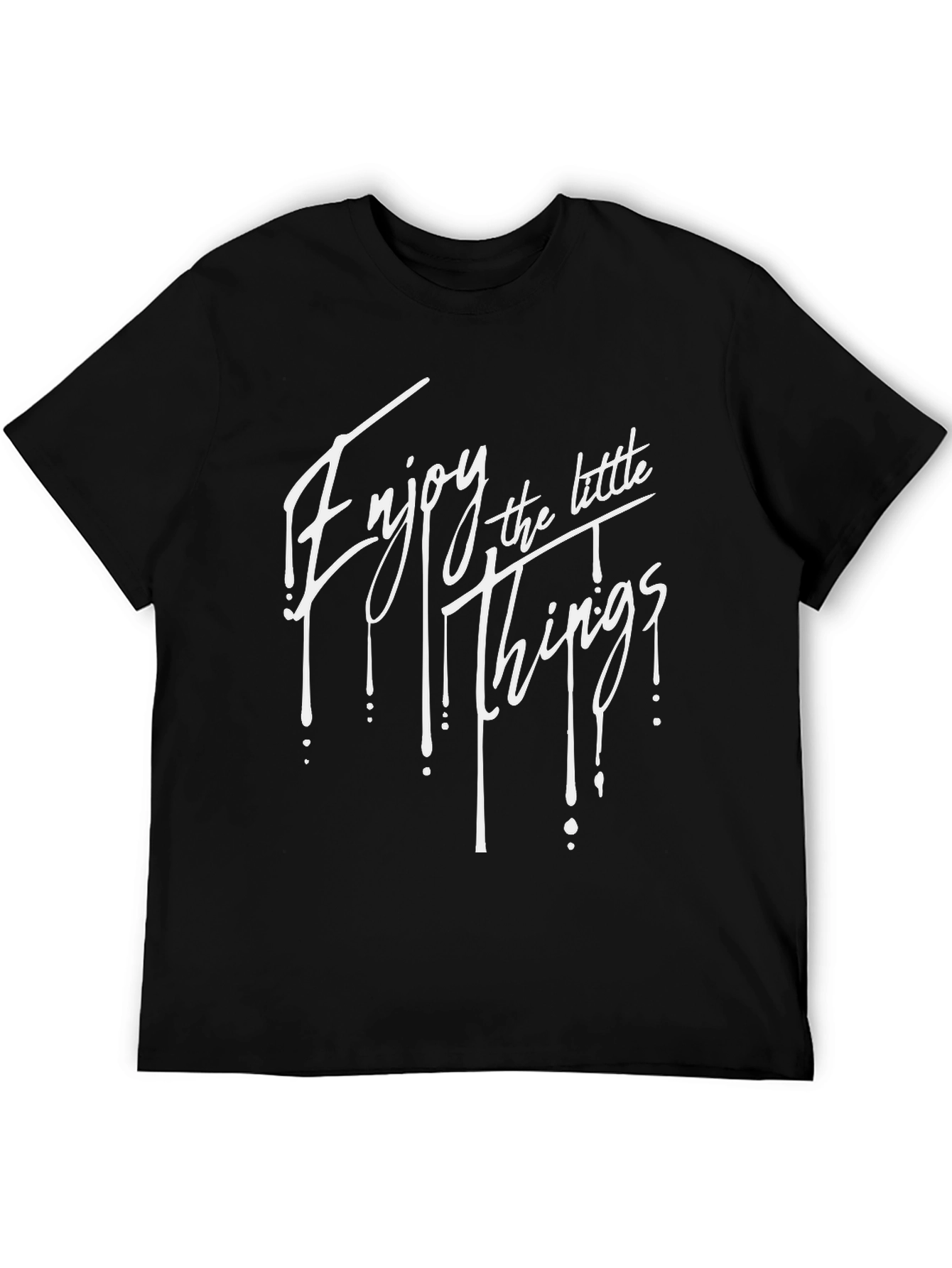 Enjoy the Little Things Black Graphic Tee