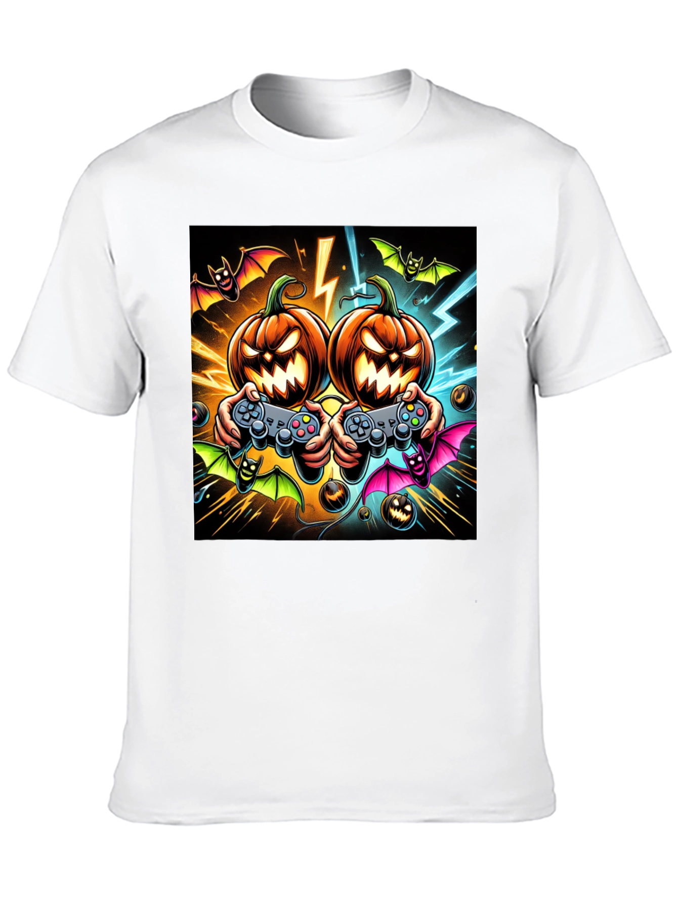Halloween Gaming T-Shirt Pumpkin Game Controller