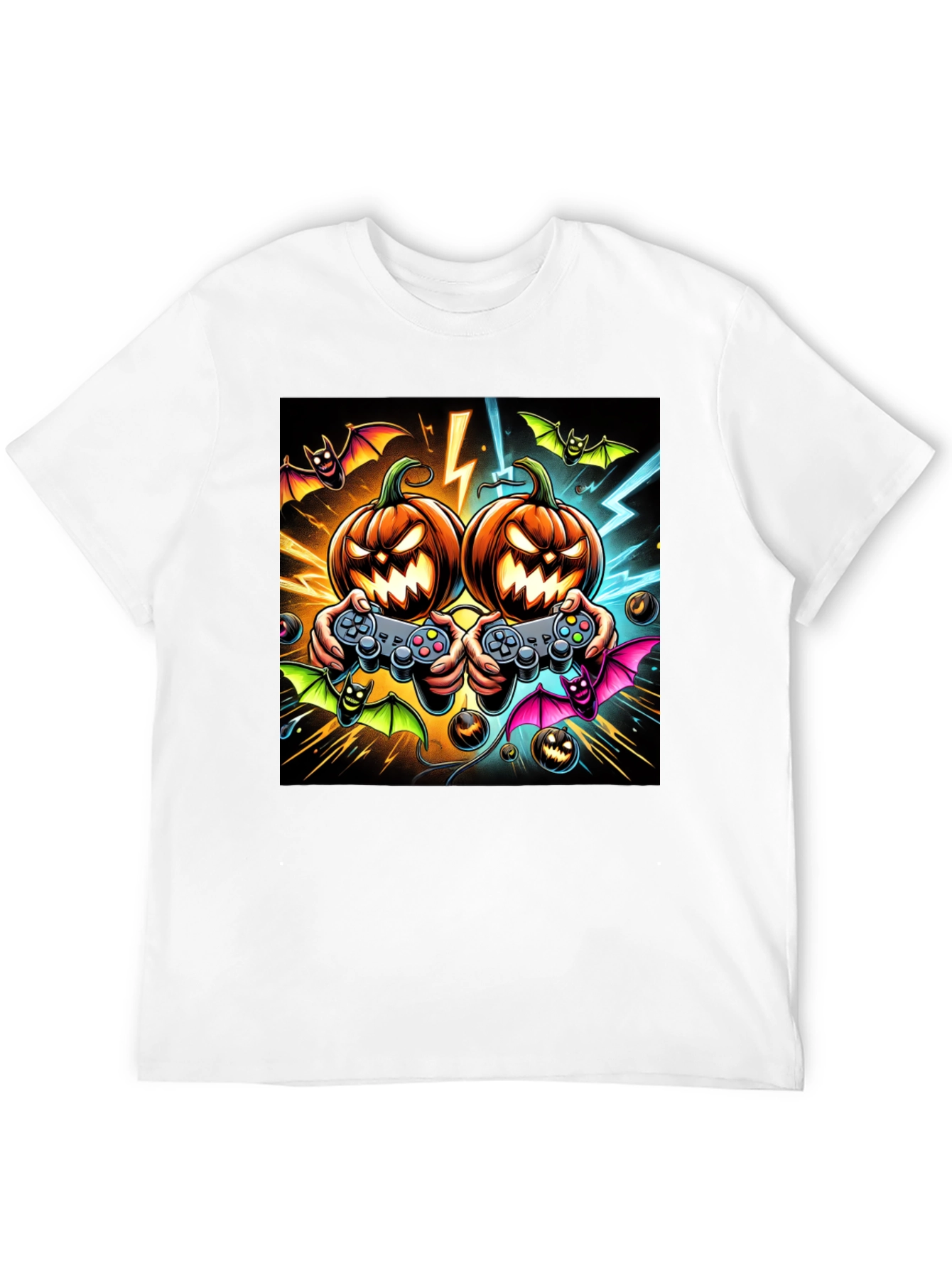 Halloween Gaming T-Shirt Pumpkin Game Controller