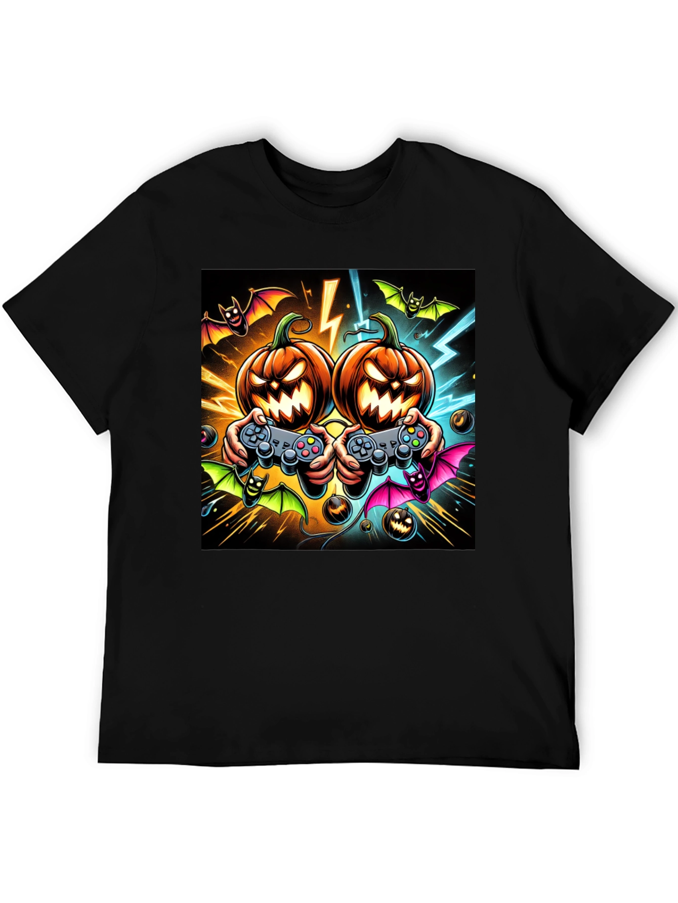 Halloween Gaming T-Shirt Pumpkin Game Controller