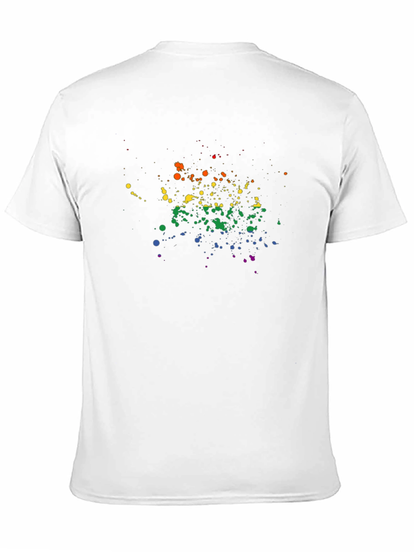 Rainbow Splatter Graphic Black T-Shirt