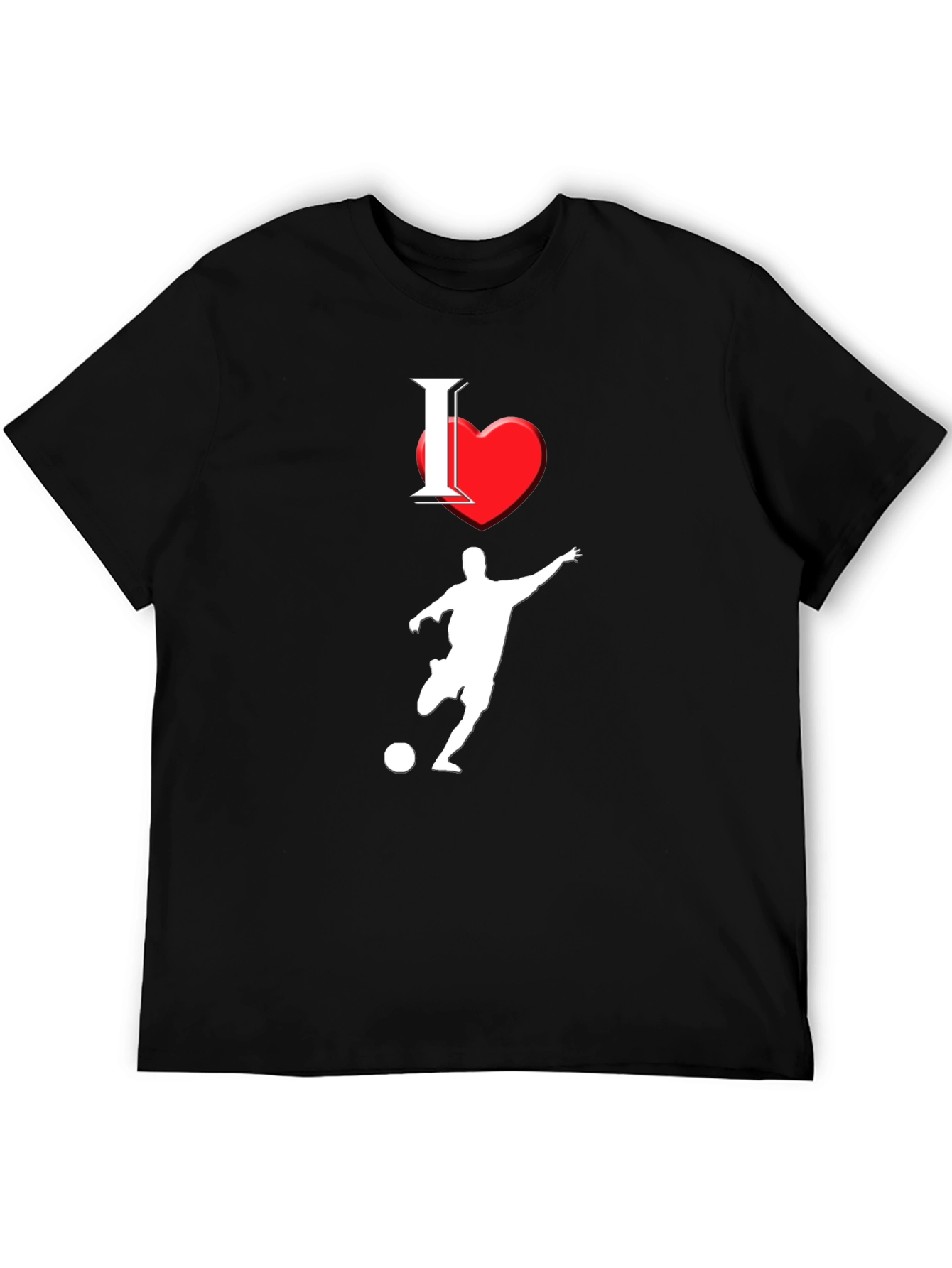 I Love Soccer Black T-Shirt