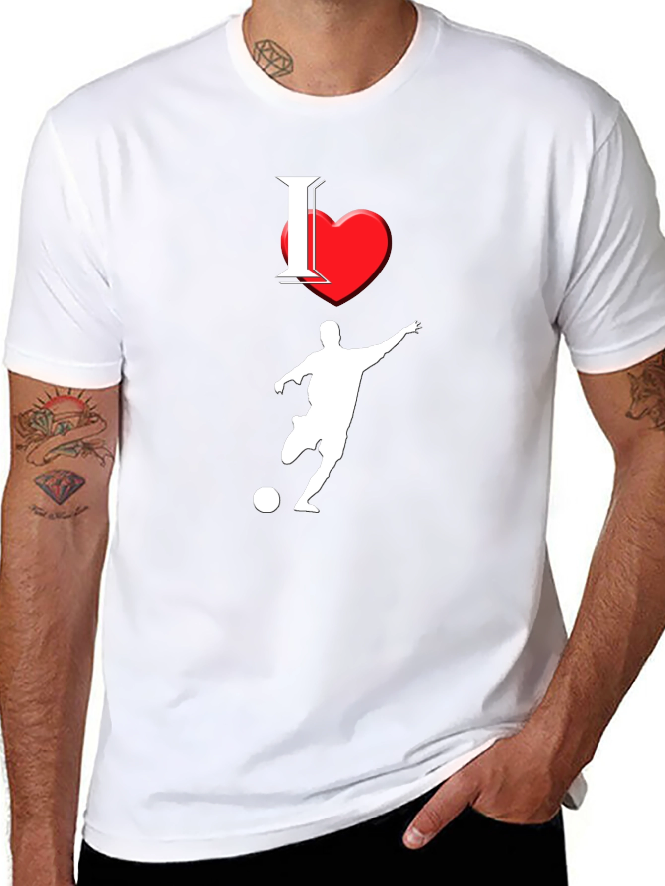 I Love Soccer Black T-Shirt