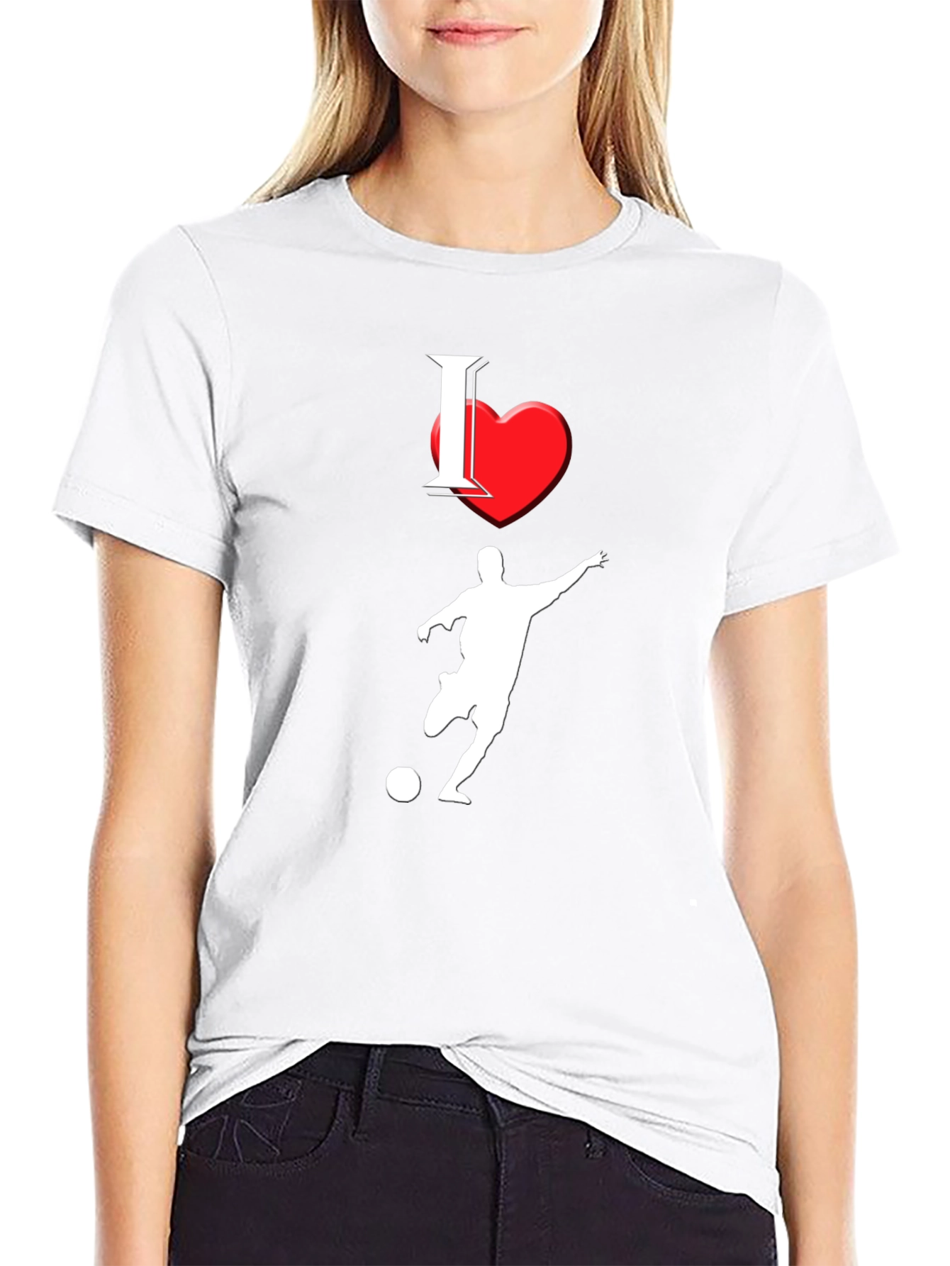 I Love Soccer Black T-Shirt