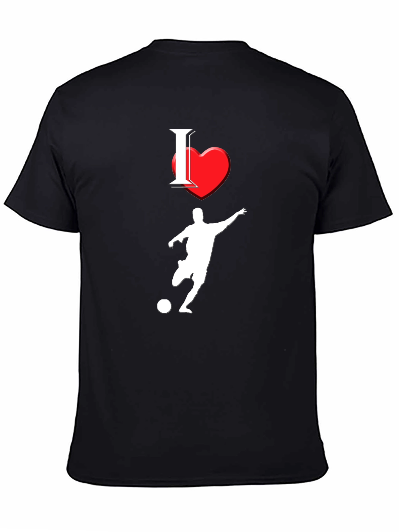 I Love Soccer Black T-Shirt