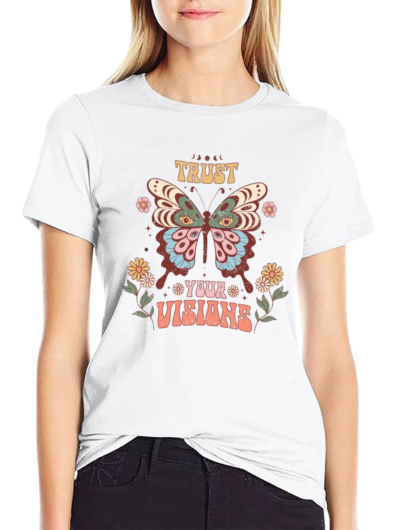 Trust Your Visions Butterfly Graphic T-Shirt