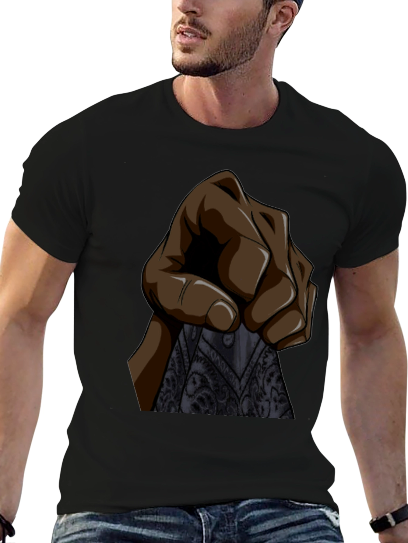 Graphic Tee: Hand Holding Bandana
