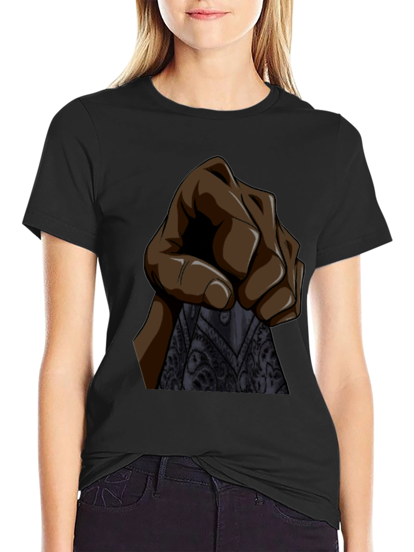 Graphic Tee: Hand Holding Bandana