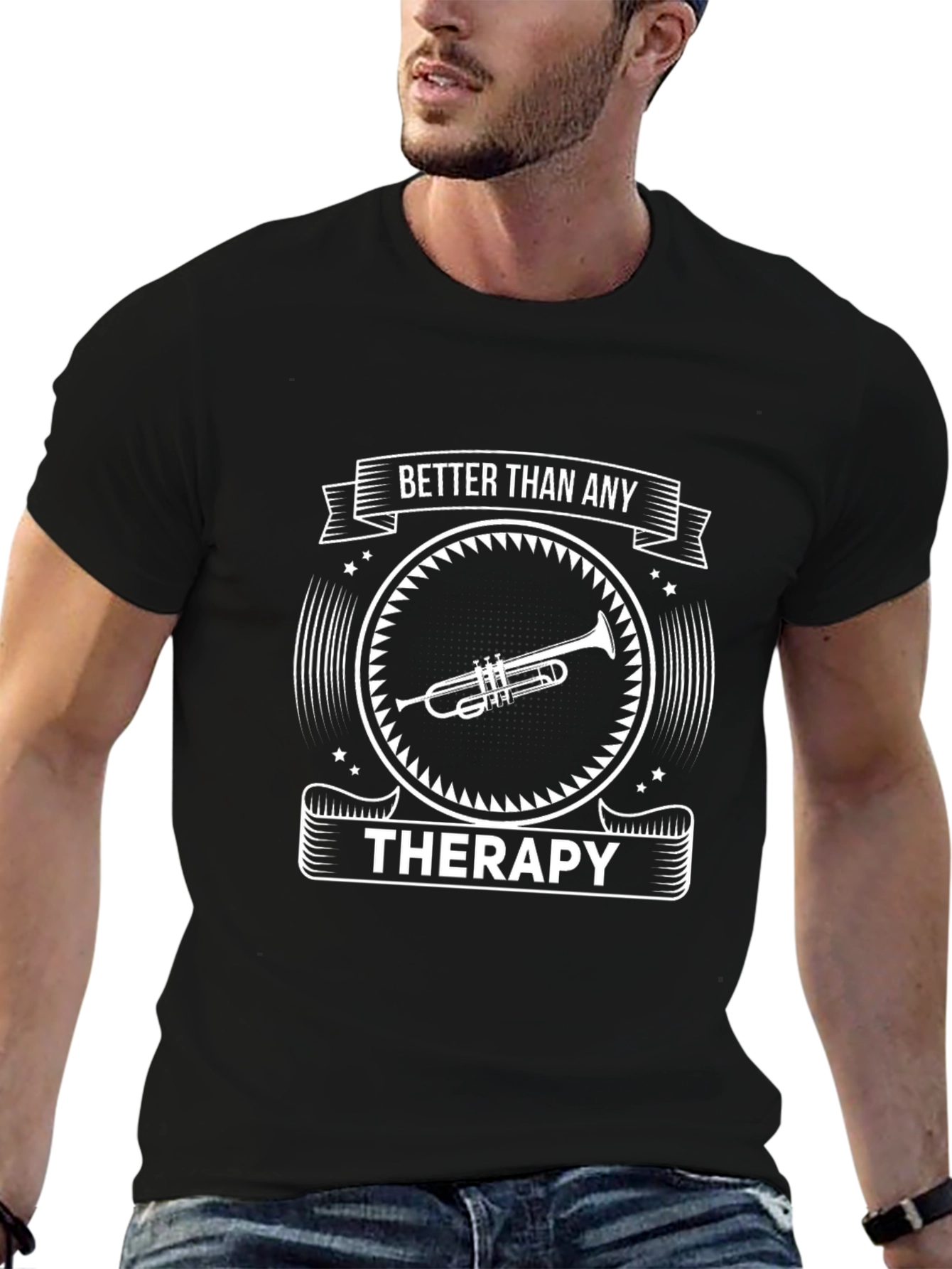 Trumpet Therapy Black T-Shirt