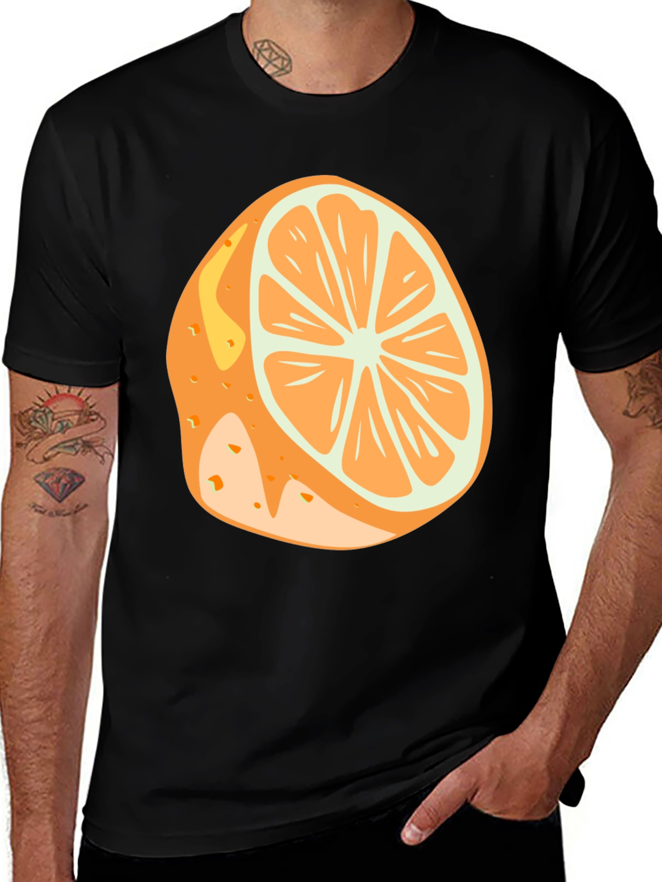 Orange Slice Graphic T-Shirt - Fresh & Fun!