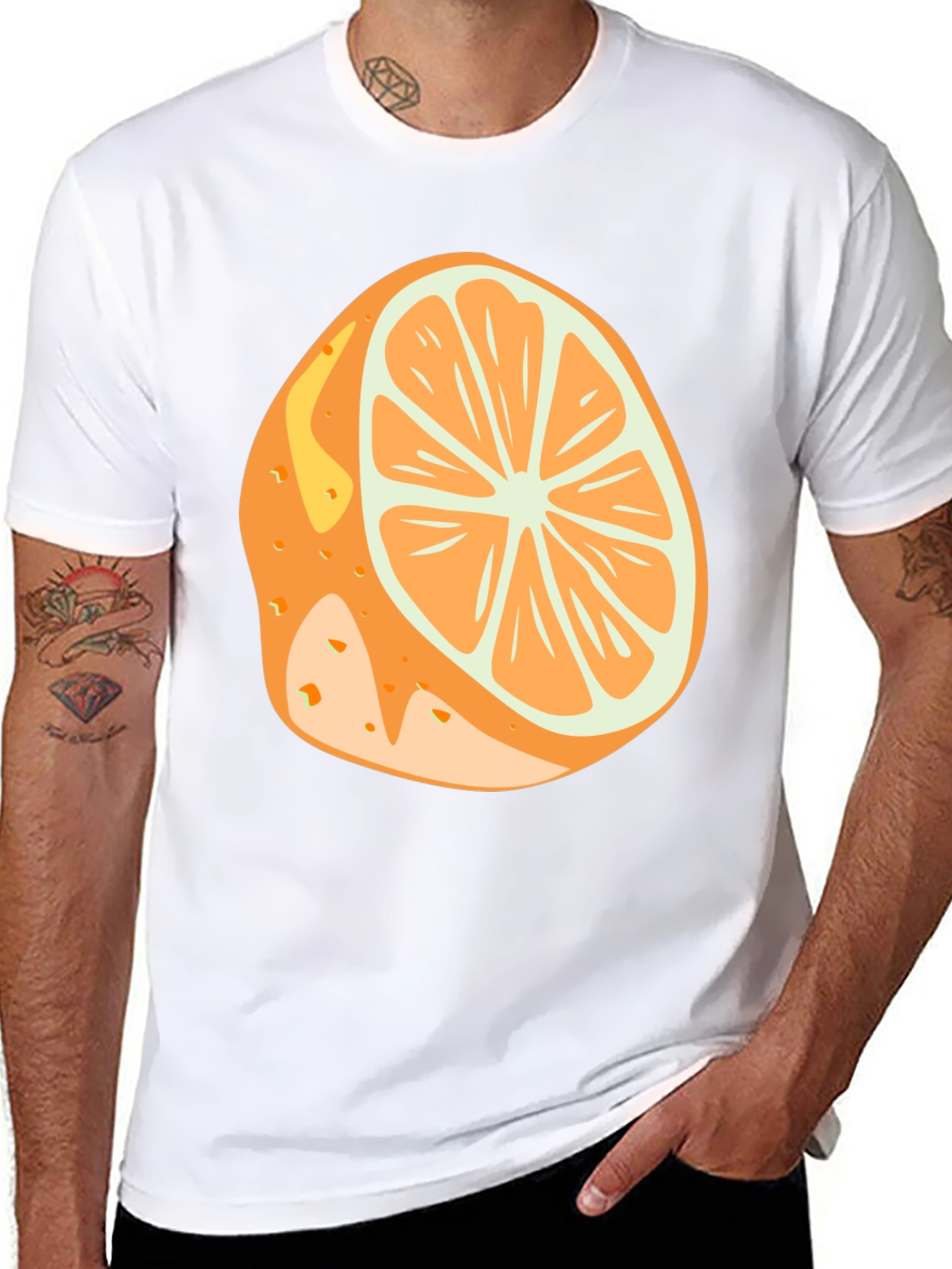 Orange Slice Graphic T-Shirt - Fresh & Fun!