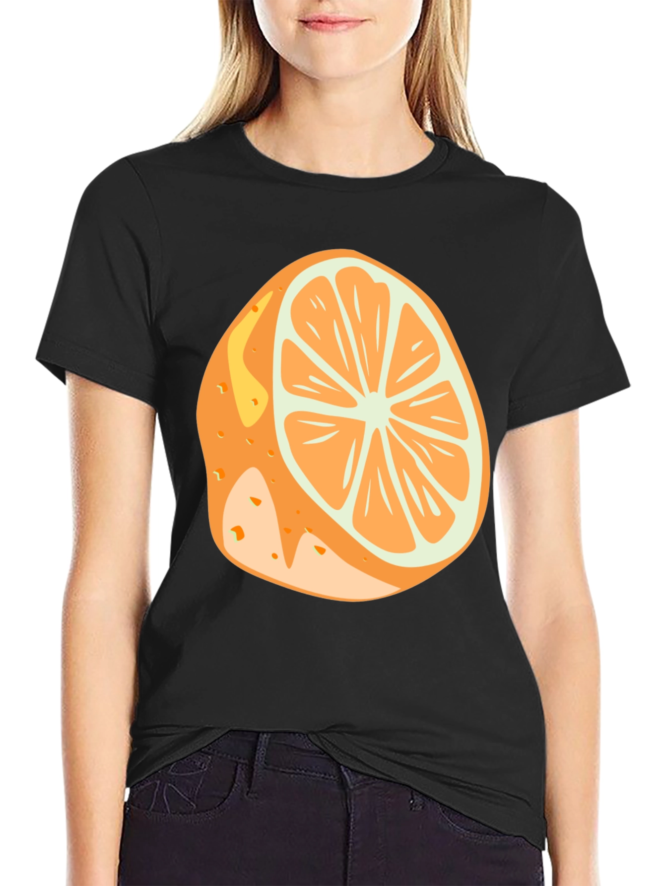 Orange Slice Graphic T-Shirt - Fresh & Fun!