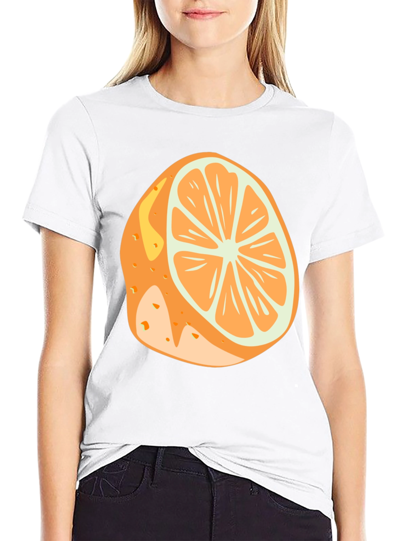 Orange Slice Graphic T-Shirt - Fresh & Fun!
