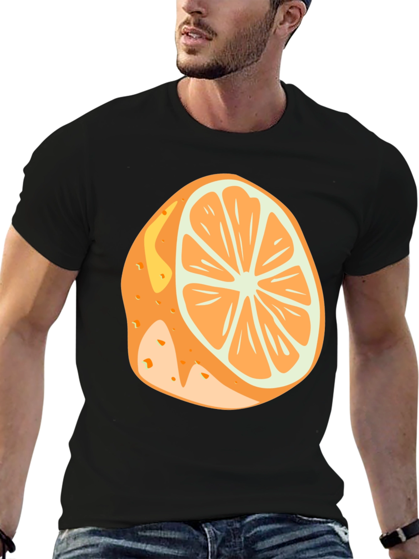 Orange Slice Graphic T-Shirt - Fresh & Fun!