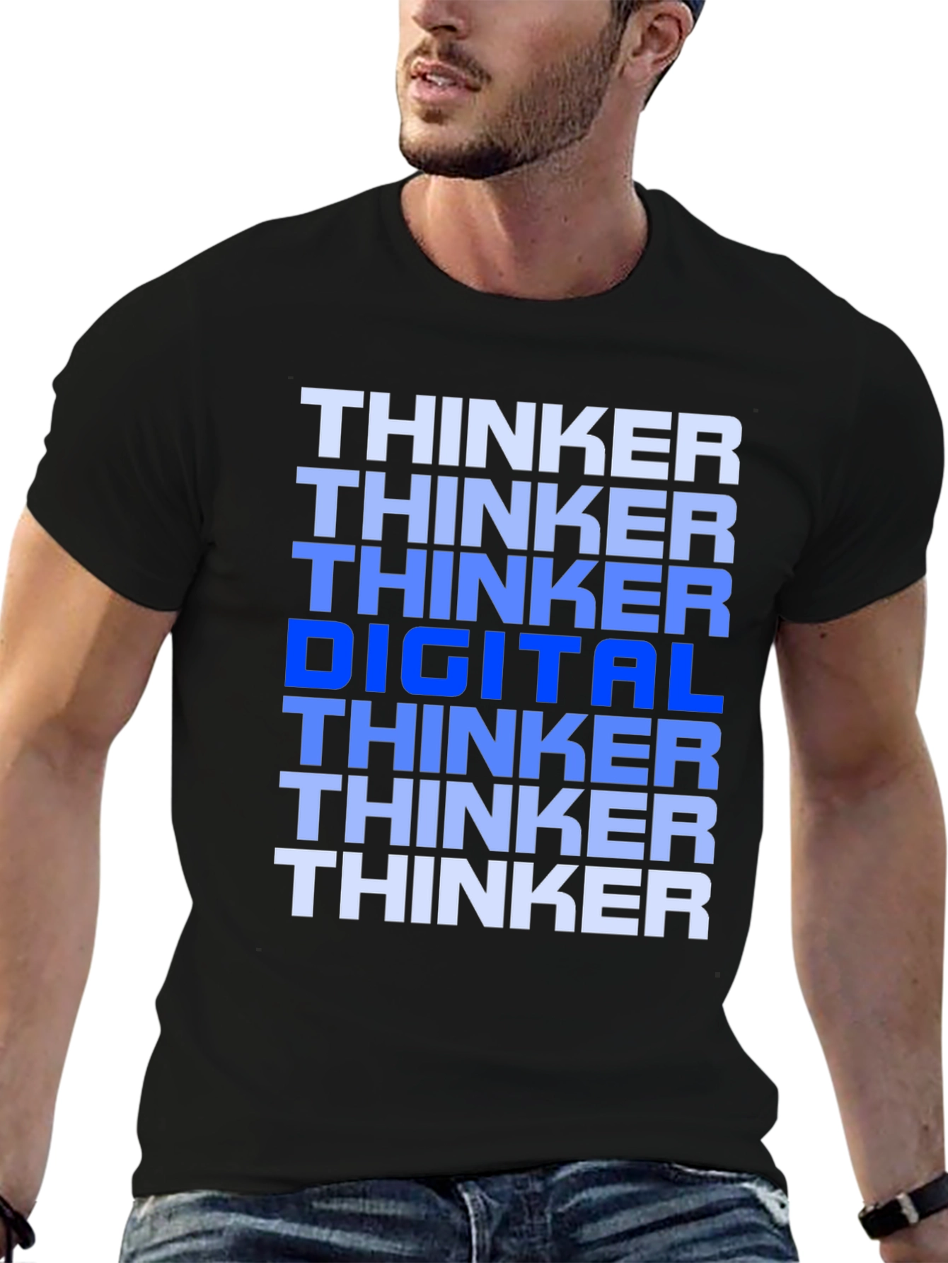 Digital Thinker Graphic T-Shirt - Bold Statement Tee