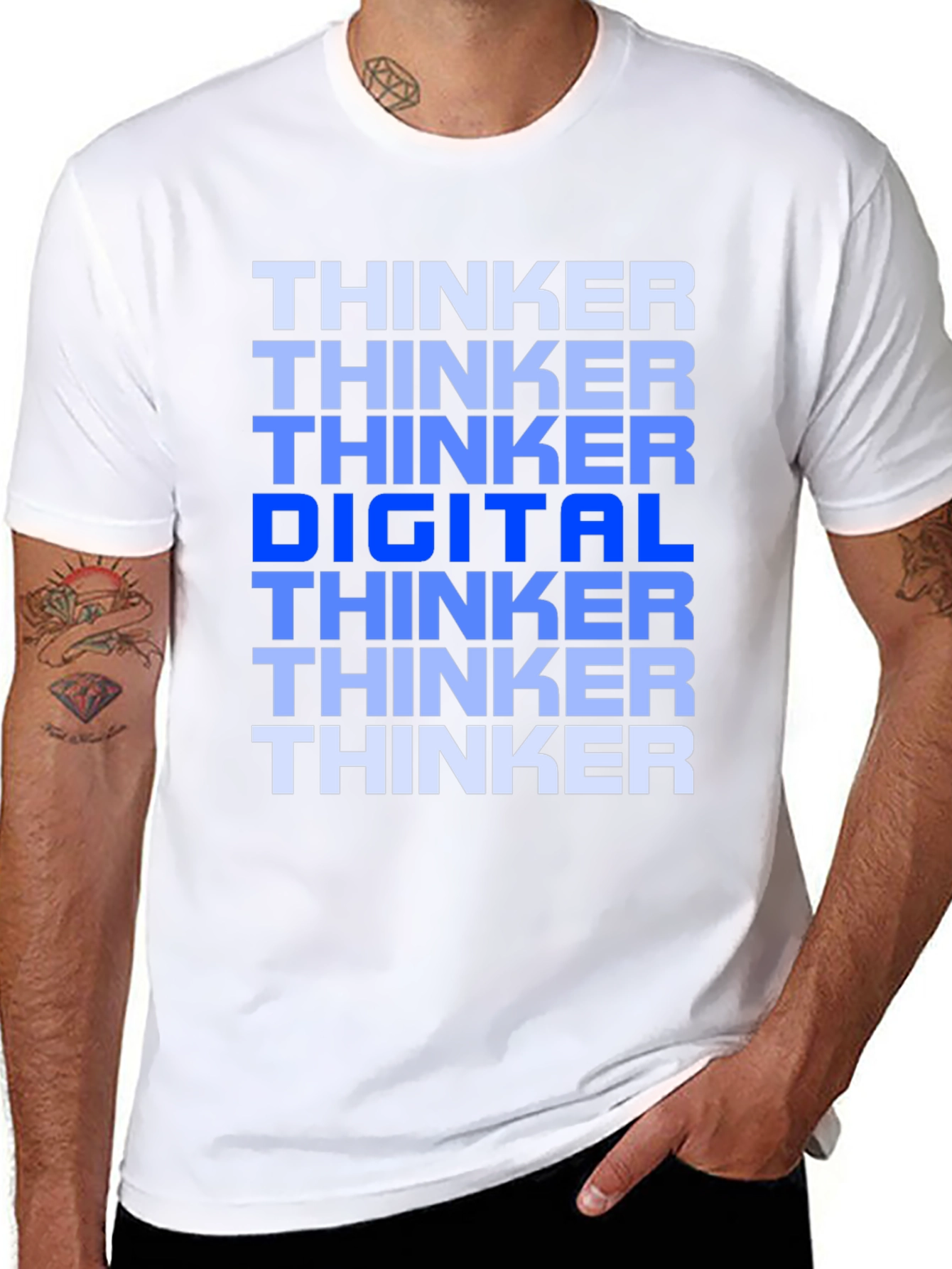 Digital Thinker Graphic T-Shirt - Bold Statement Tee