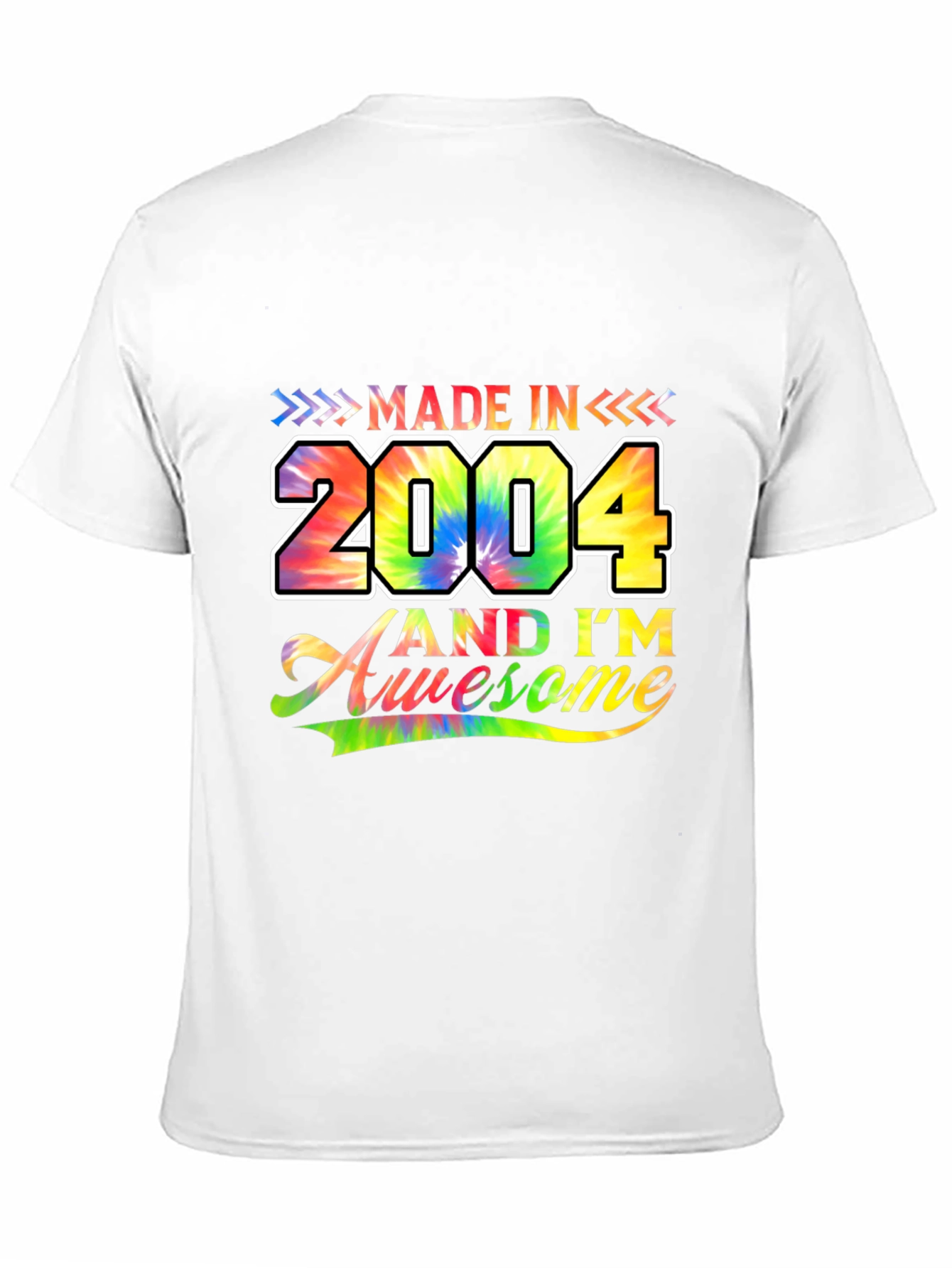 Made in 2004 Awesome Tie-Dye Graphic T-Shirt