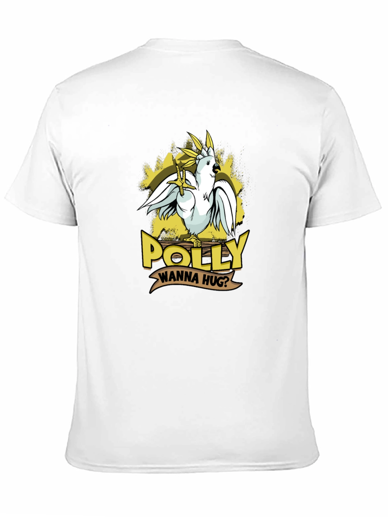 Polly Wanna Hug T-Shirt - Cute Parrot Graphic Tee