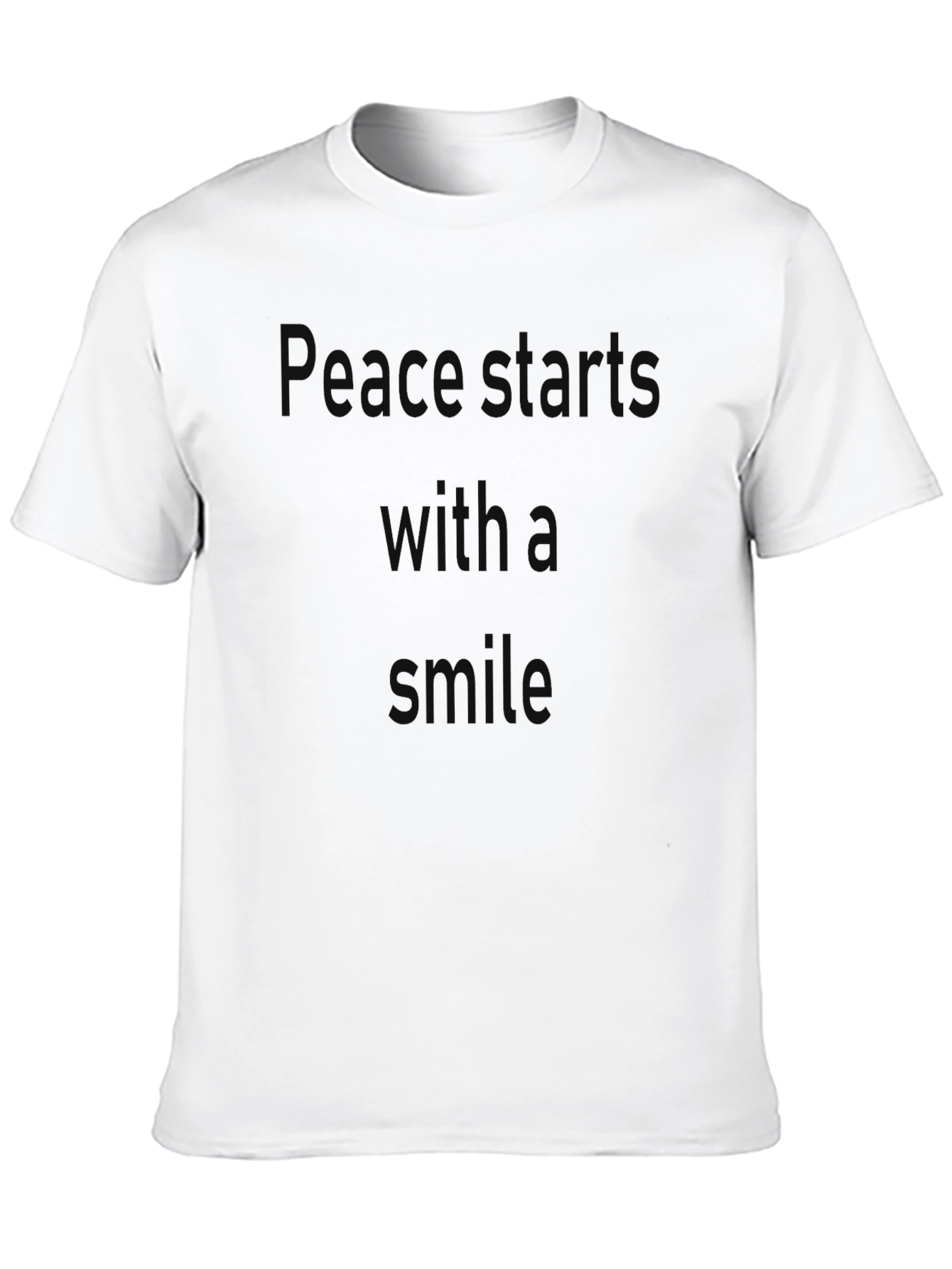 Peace Starts with A Smile Black T-Shirt