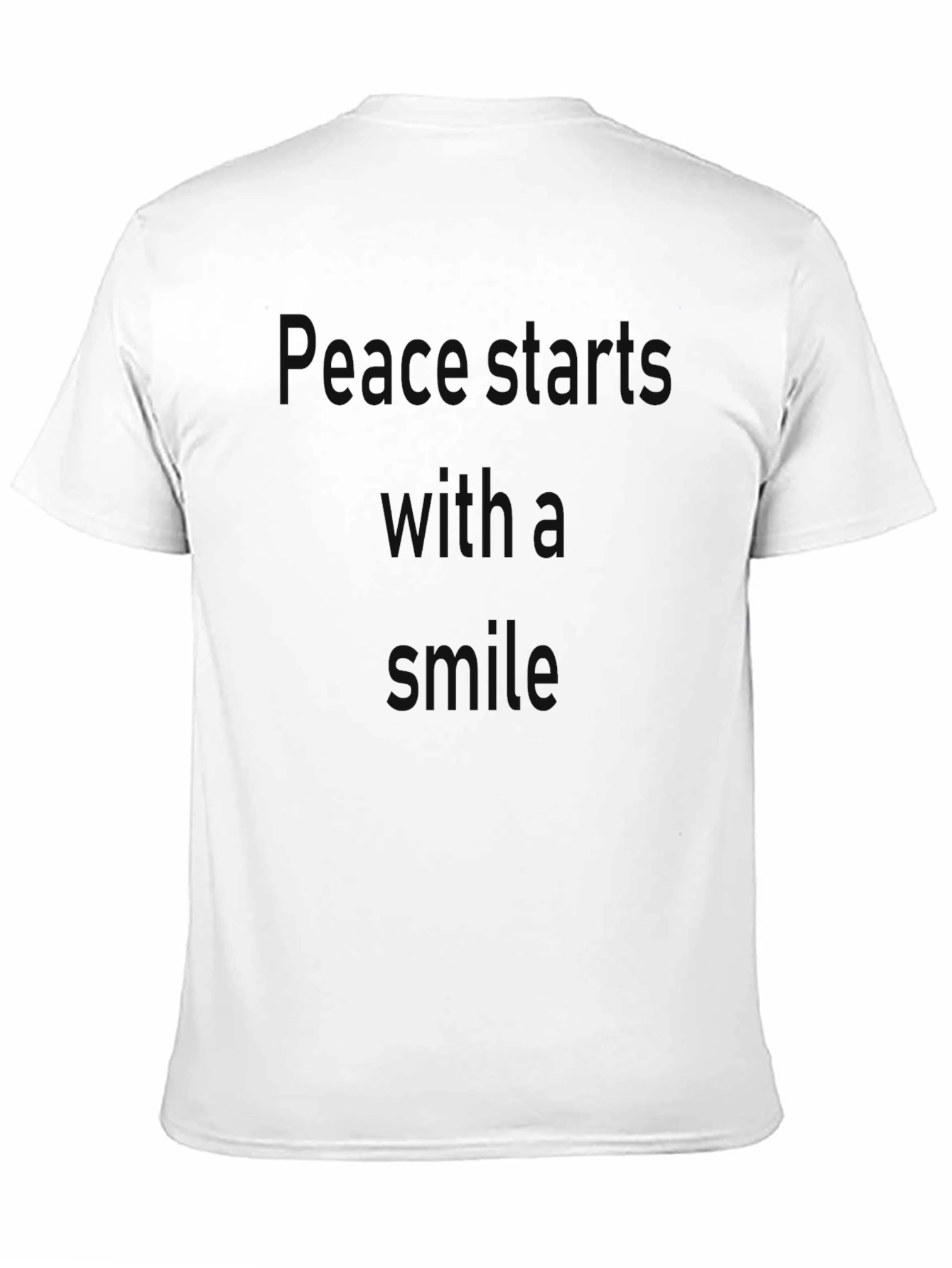 Peace Starts with A Smile Black T-Shirt