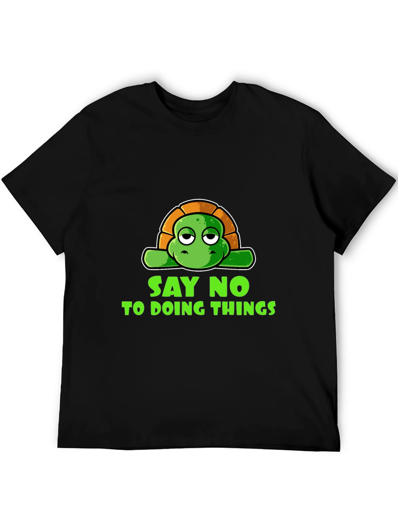 Funny Turtle Say No Graphic T-Shirt