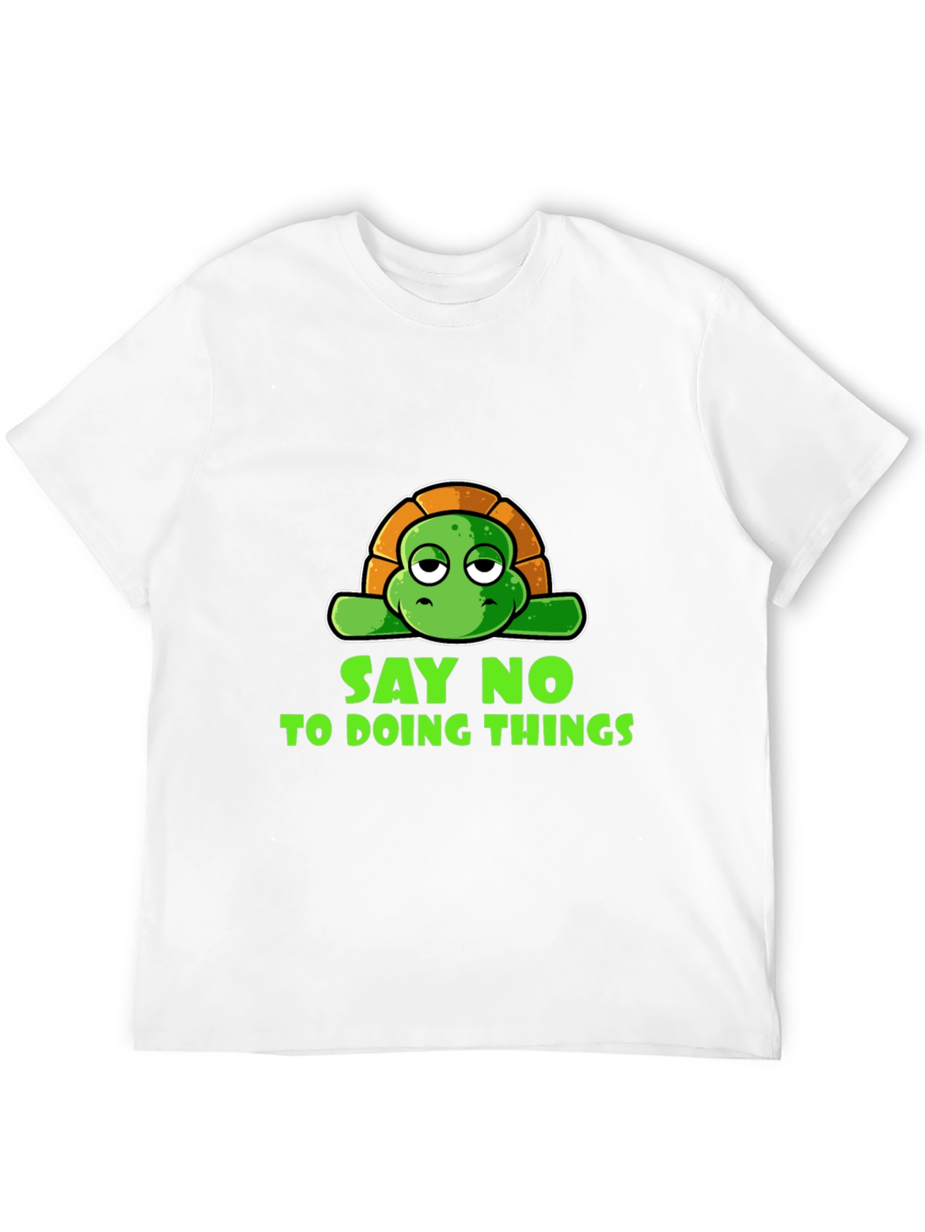 Funny Turtle Say No Graphic T-Shirt