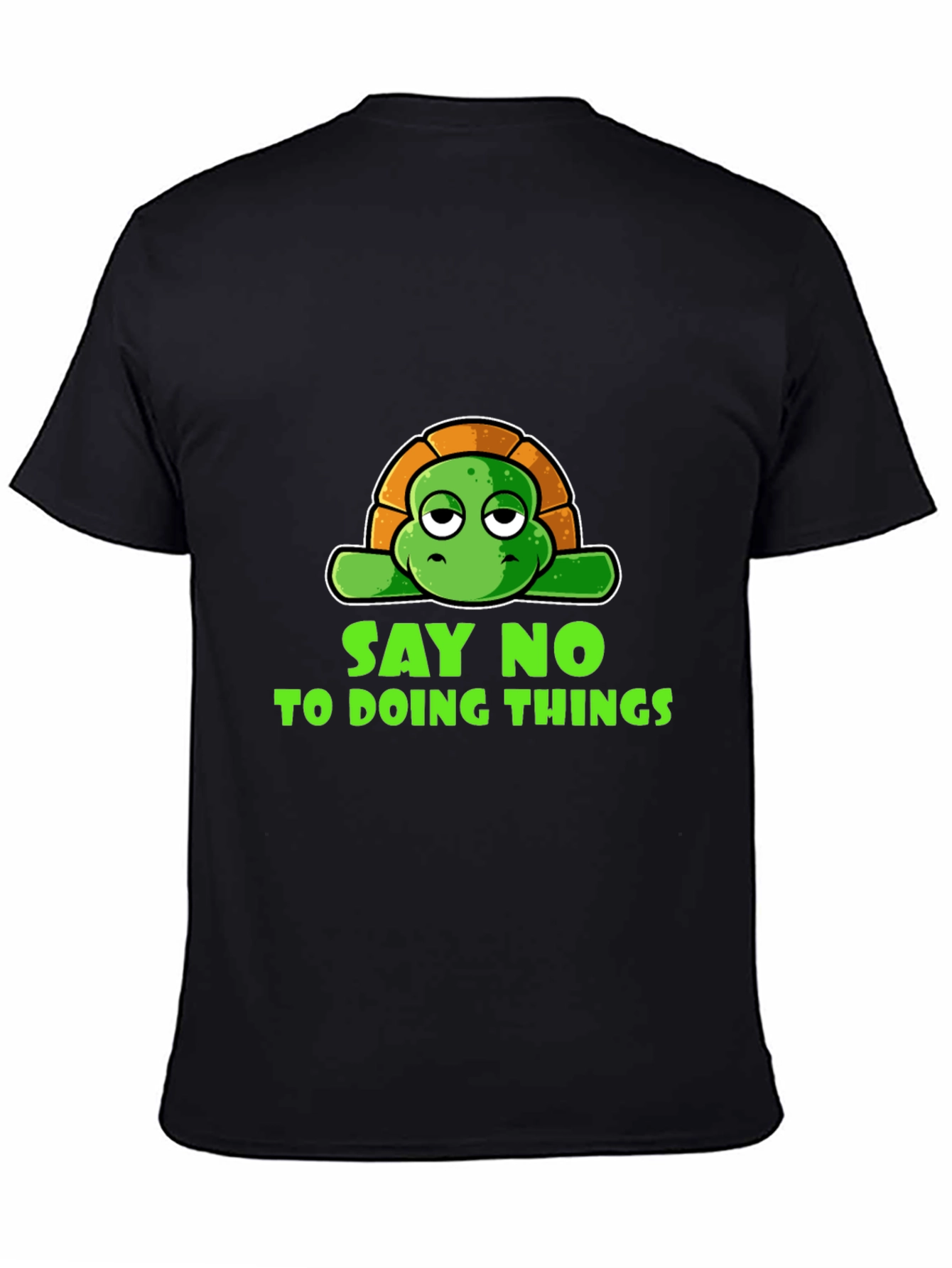 Funny Turtle Say No Graphic T-Shirt