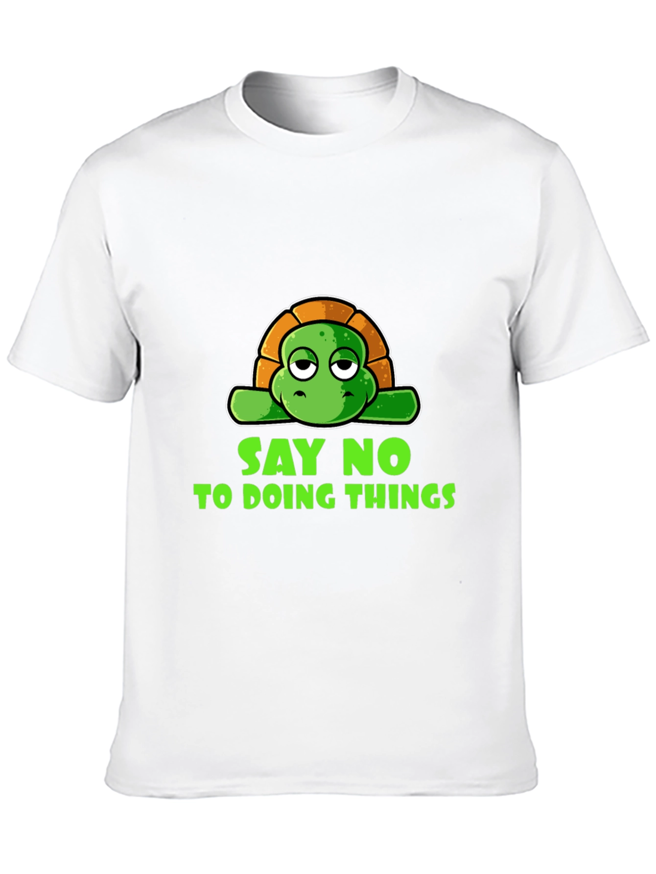 Funny Turtle Say No Graphic T-Shirt