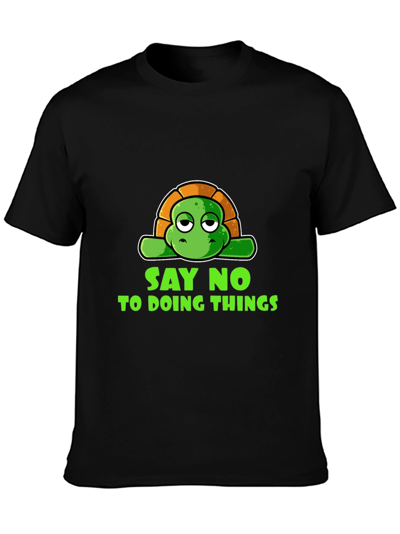 Funny Turtle Say No Graphic T-Shirt