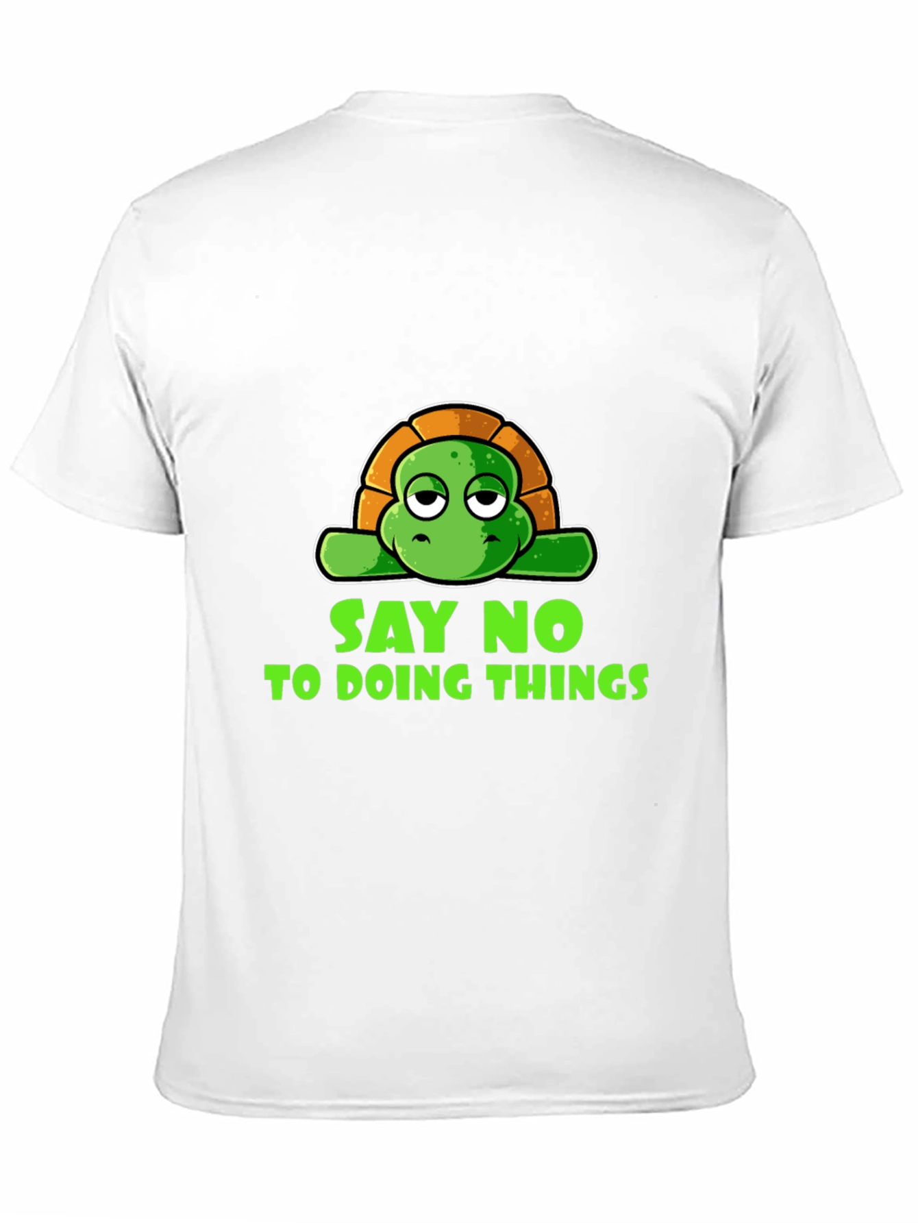 Funny Turtle Say No Graphic T-Shirt