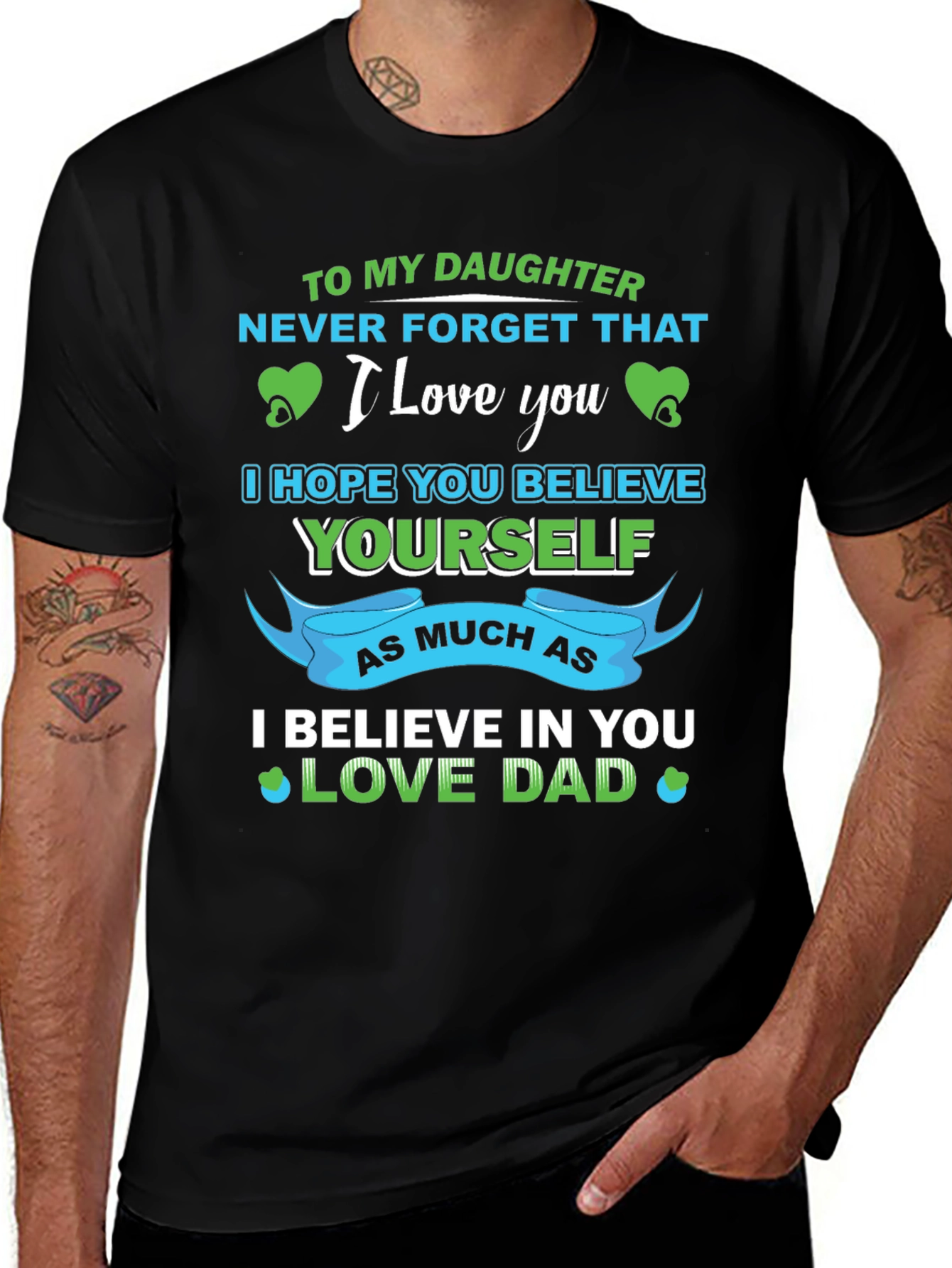 To My Daughter Love Dad Graphic T-Shirt