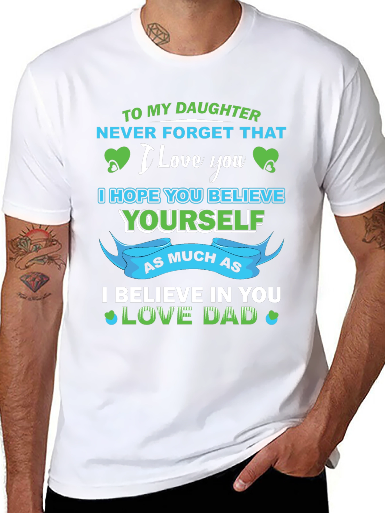 To My Daughter Love Dad Graphic T-Shirt