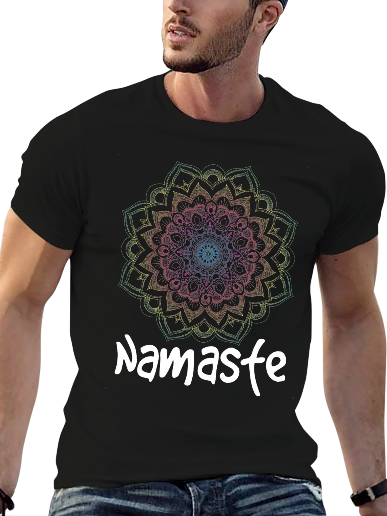Namaste Mandala Graphic Tee - Yoga Inspired Shirt