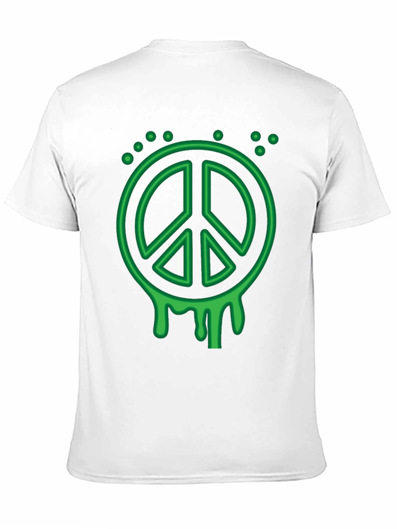 Green Peace Sign Graphic T-Shirt