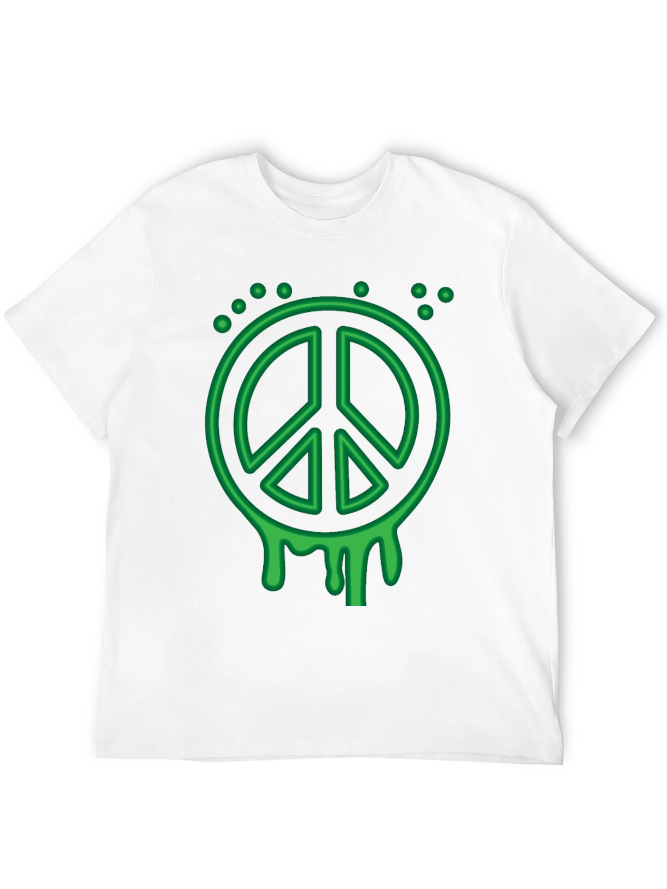 Green Peace Sign Graphic T-Shirt