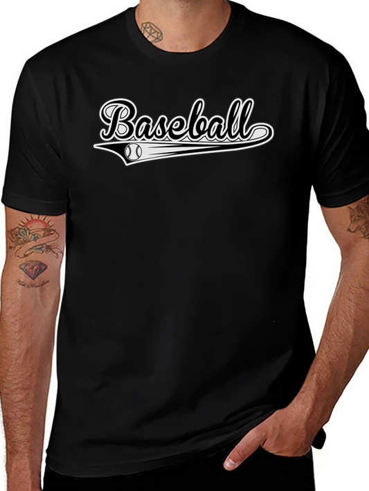 Black Baseball Graphic Tee - Stylish & Sporty