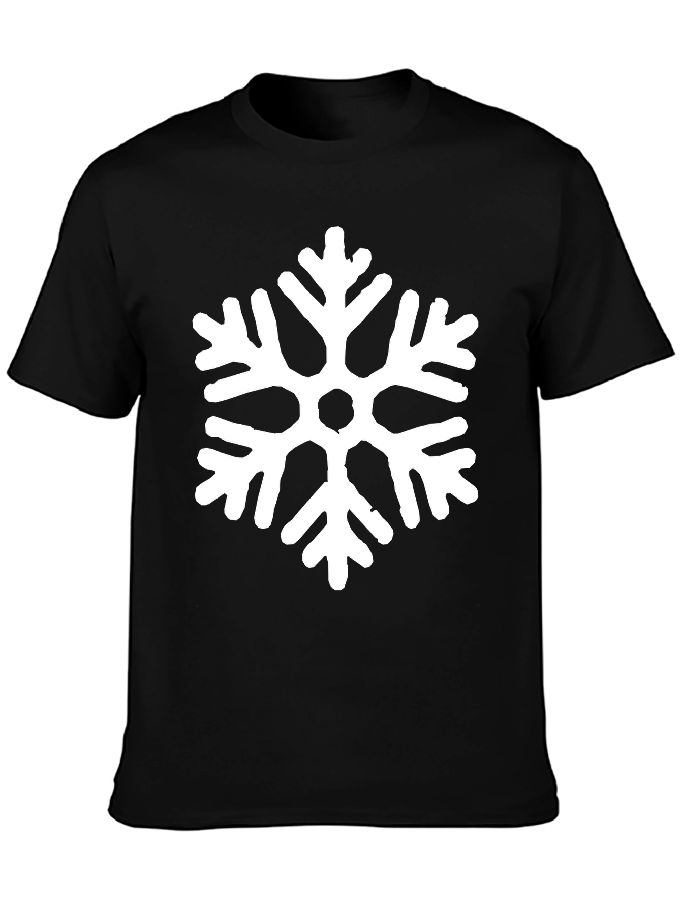 Snowflake Graphic Black T-Shirt