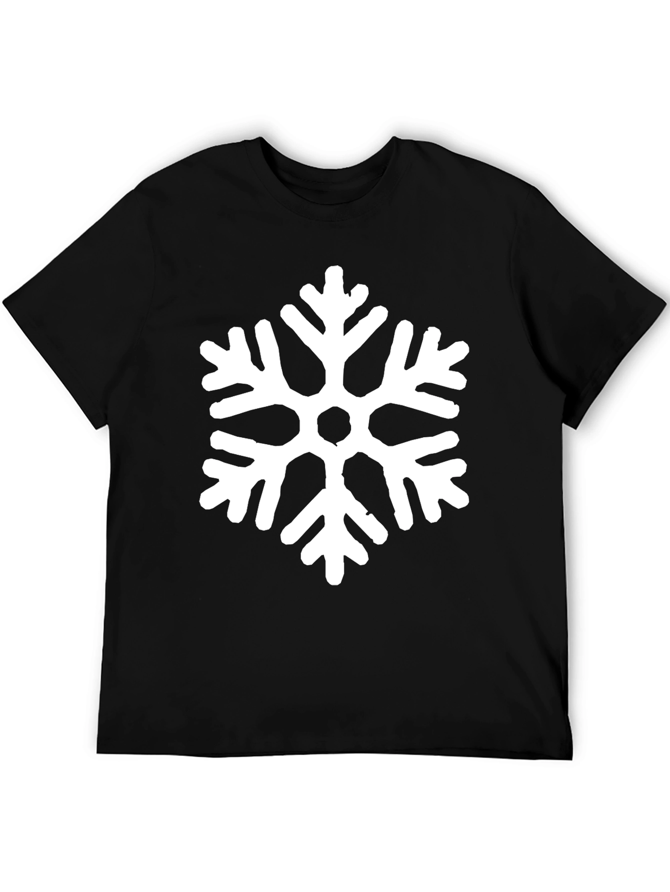 Snowflake Graphic Black T-Shirt
