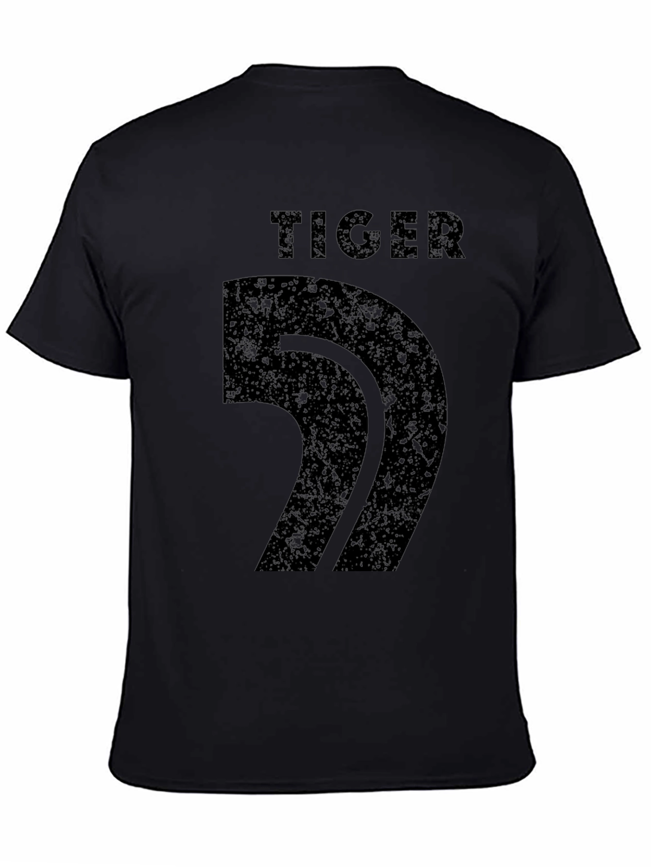 Tiger Number T-Shirt - Black Graphic Tee