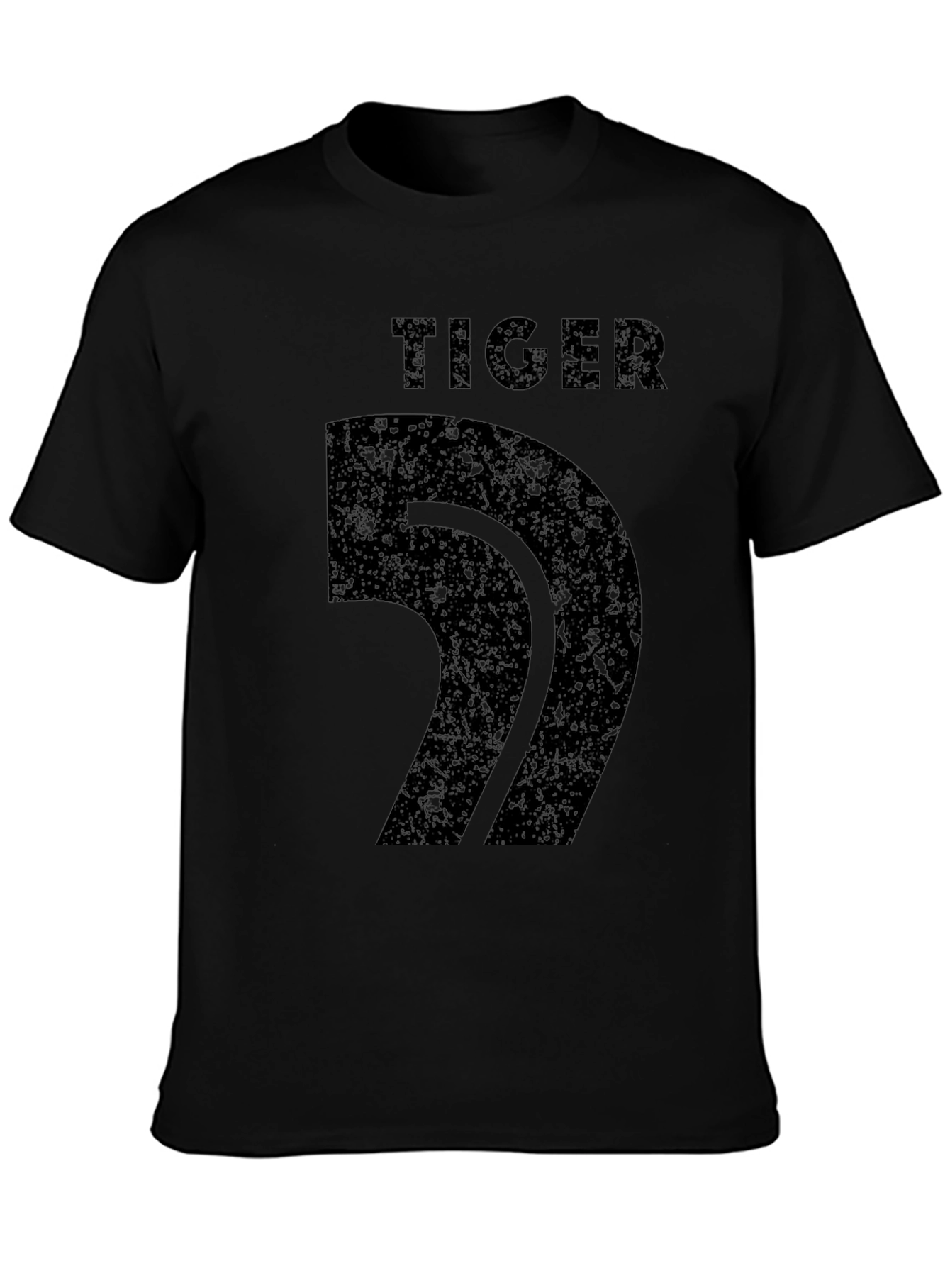 Tiger Number T-Shirt - Black Graphic Tee