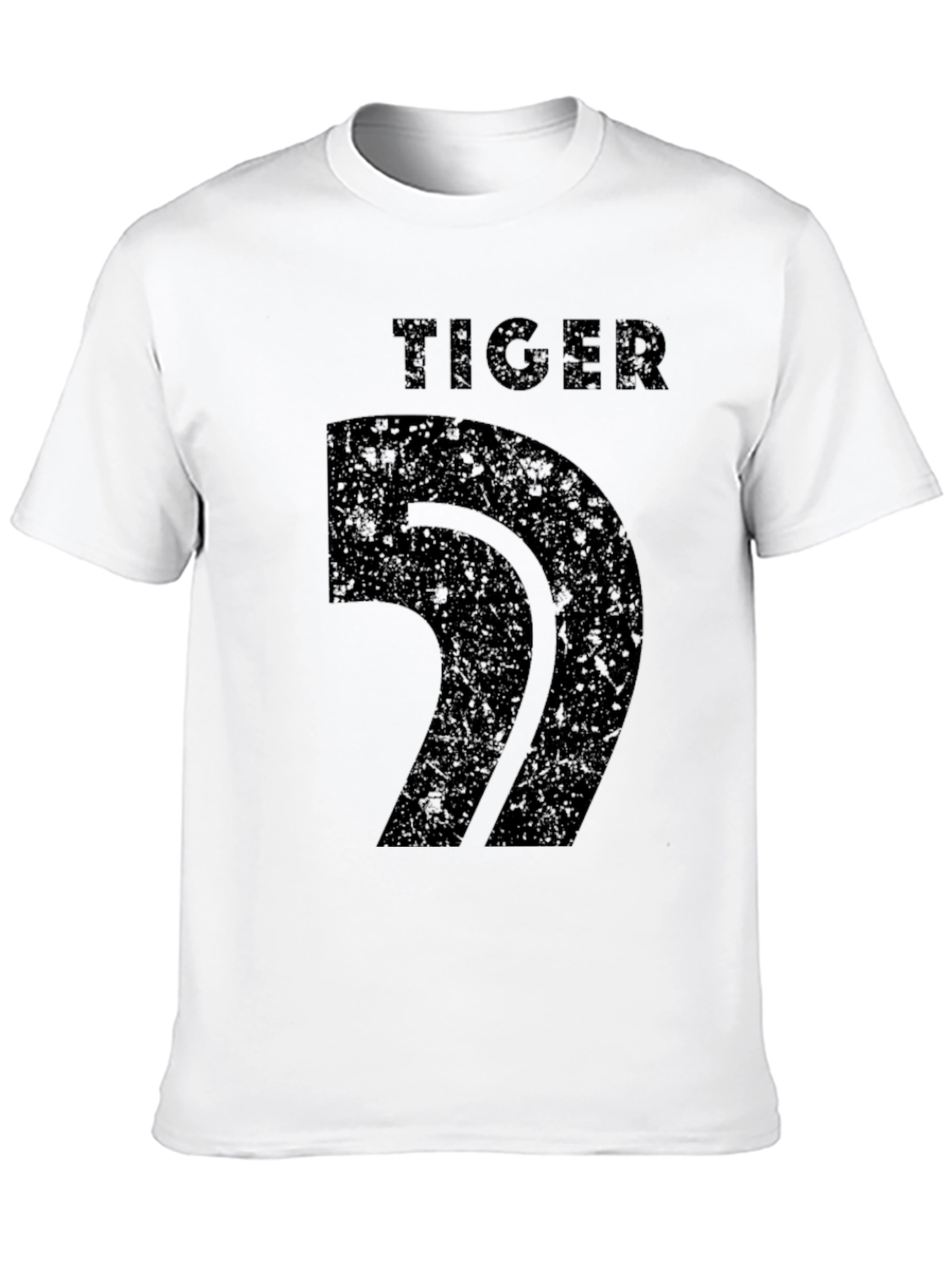 Tiger Number T-Shirt - Black Graphic Tee
