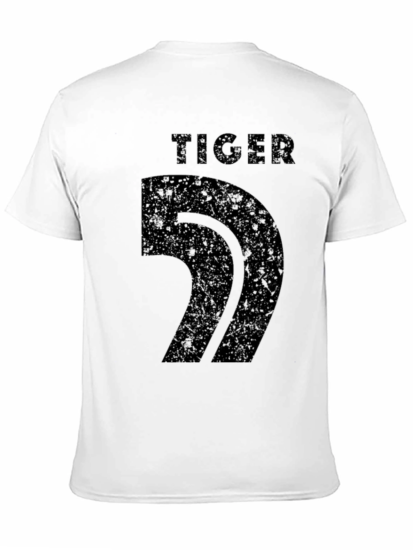 Tiger Number T-Shirt - Black Graphic Tee