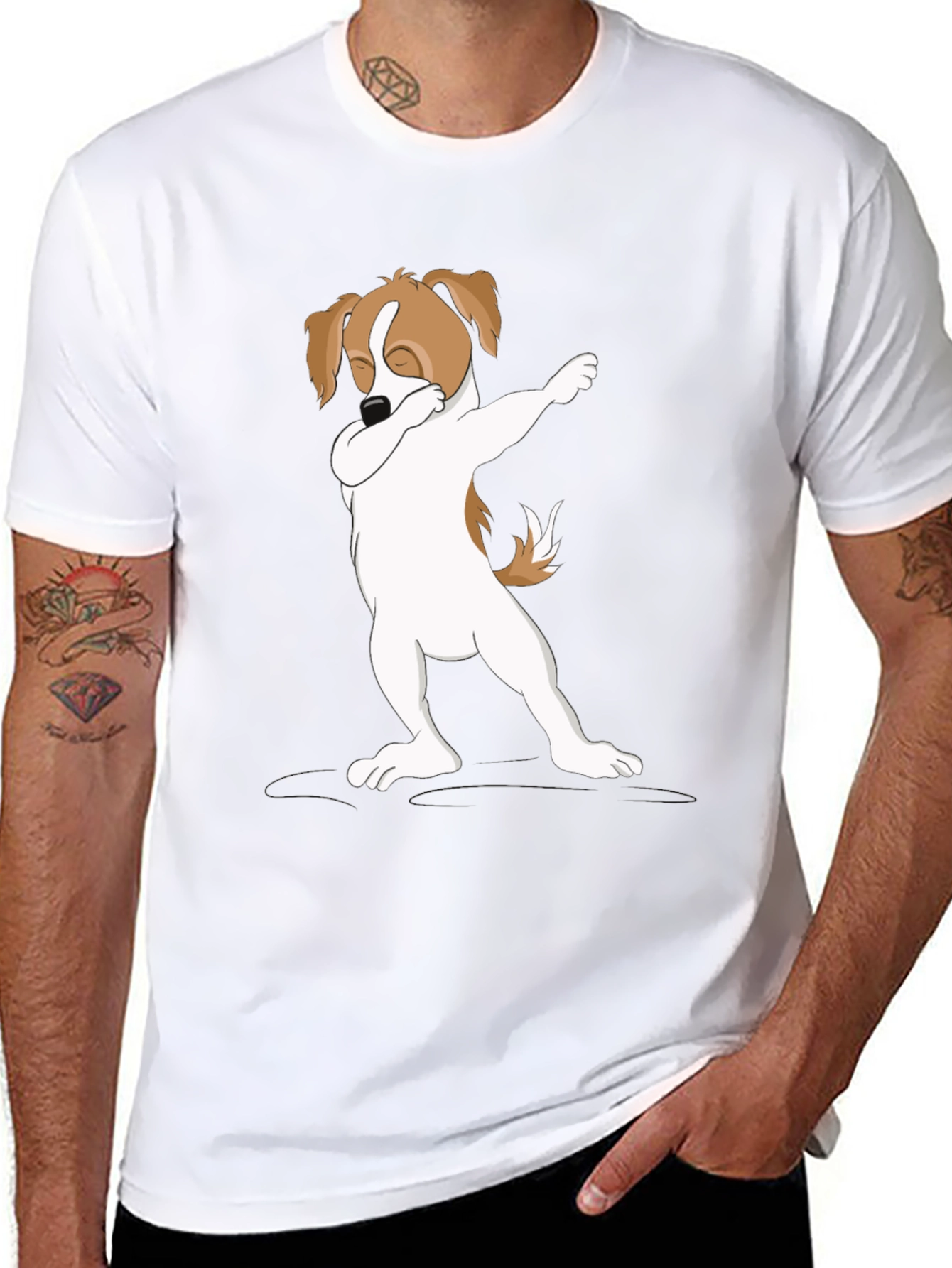 Dabbing Dog Graphic Tee - Stylish Casual Wear