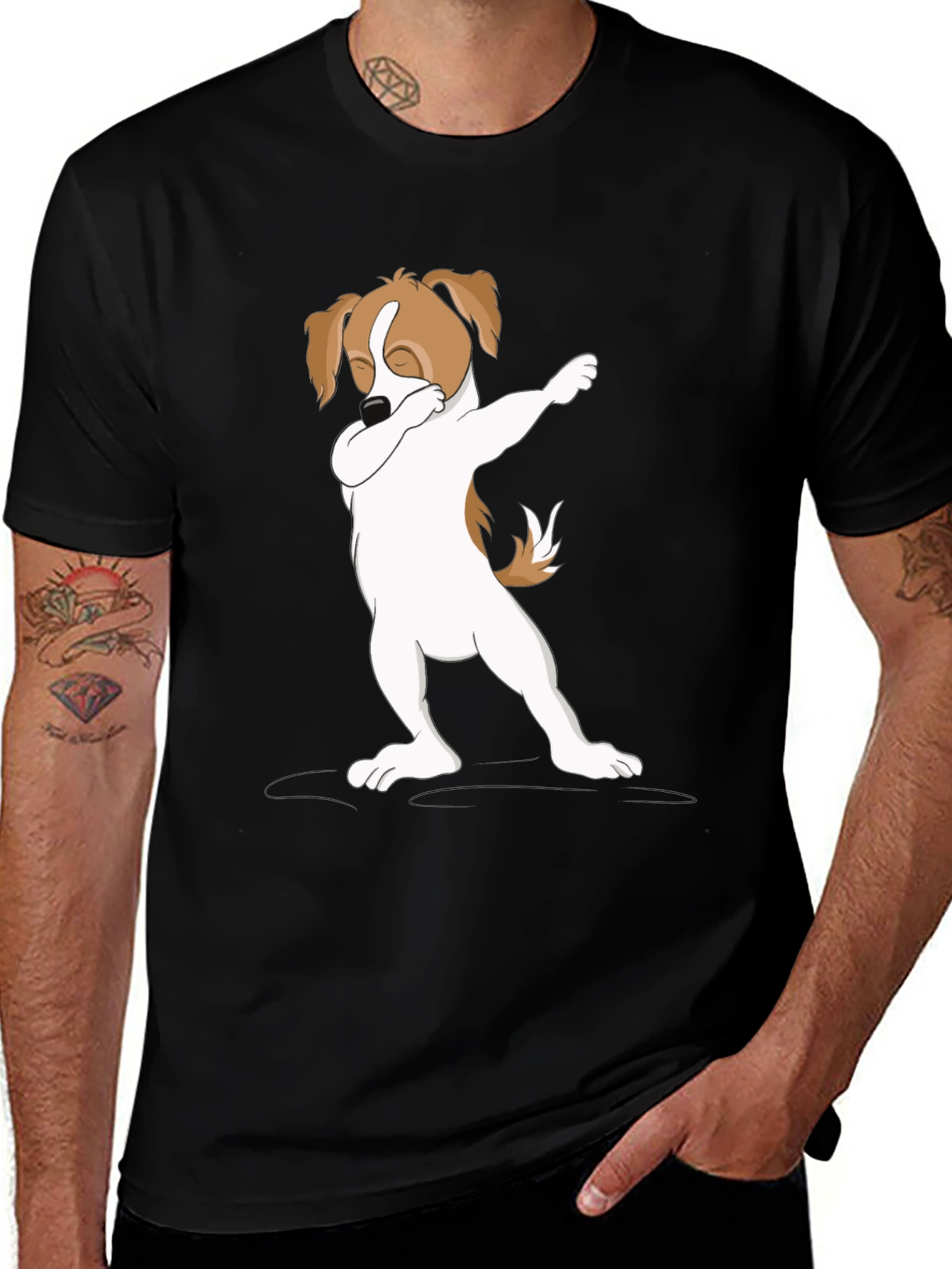 Dabbing Dog Graphic Tee - Stylish Casual Wear